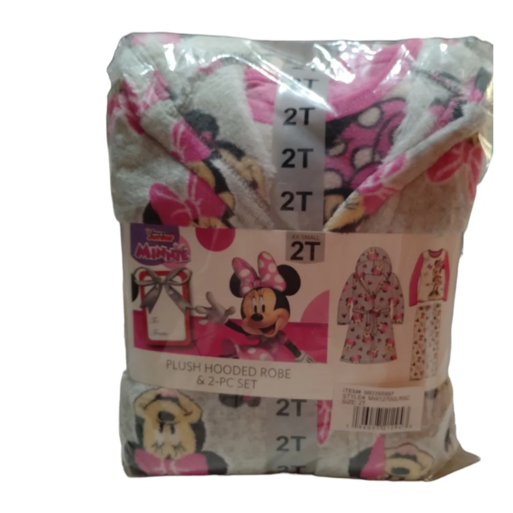 Minnie Mouse Plush Hooded Robe  Set
